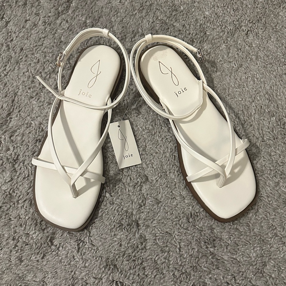 Strappy cream sandals